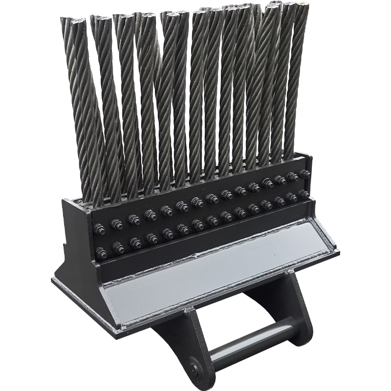 European-Style Wire Broom - excavator attachment by Changwoon Industry, Korea